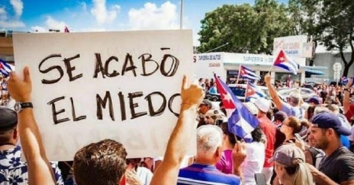 En la foto, protestas en Cuba