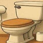 En la foto, un servicio sanitario con papel higiérnico al lado