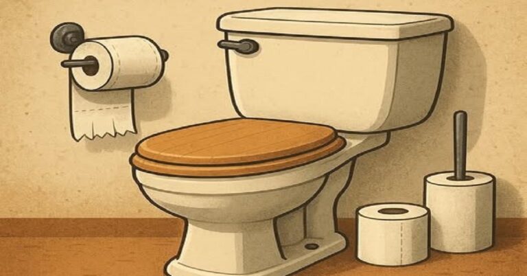 En la foto, un servicio sanitario con papel higiérnico al lado