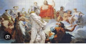 En la foto, una reunión de dioses griegos