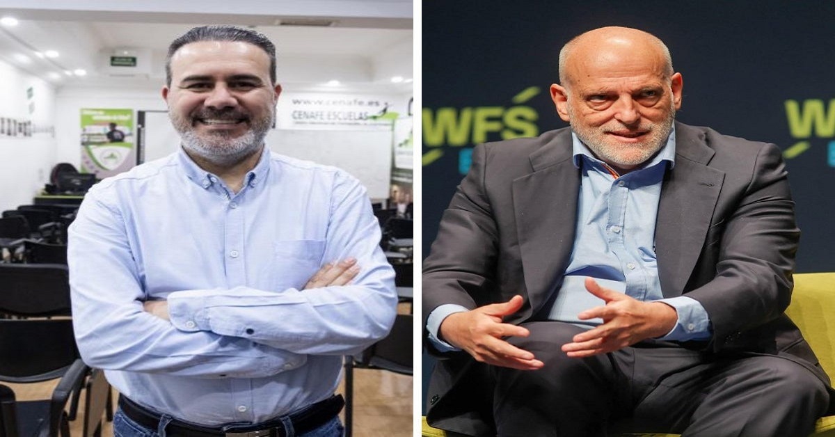 En la foto, Miguel Ángel Galán y Javier Tebas