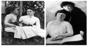 En la foto, Anne Sullivan y Helen Keller