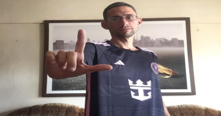 En la foto, el preso político Nadir Martín Perdomo