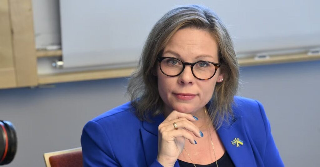 En la foto, la ministra de Exteriores sueca, Maria Malmer Stenergard