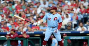 En la foto, Kyle Schwarber