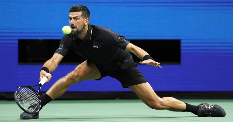 En la foto, Novak Djokovic en el US Open