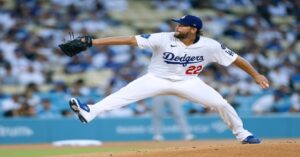 En la foto, Clayton Kershaw