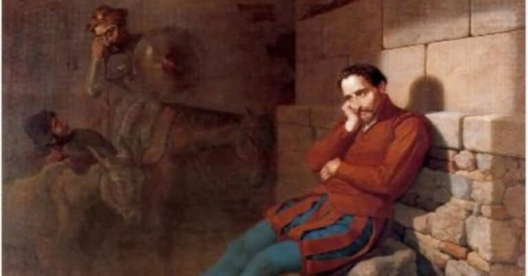 En la foto, Miguel de Cervantes