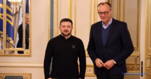 En la foto, Zelenski y Merz