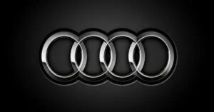 En la foto, el logo de Audi