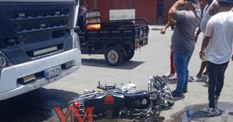 En la foto, escena del accidente en Santiago de Cuba