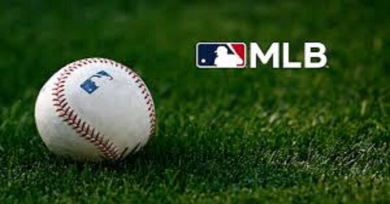 En la foto, el logo de la MLB