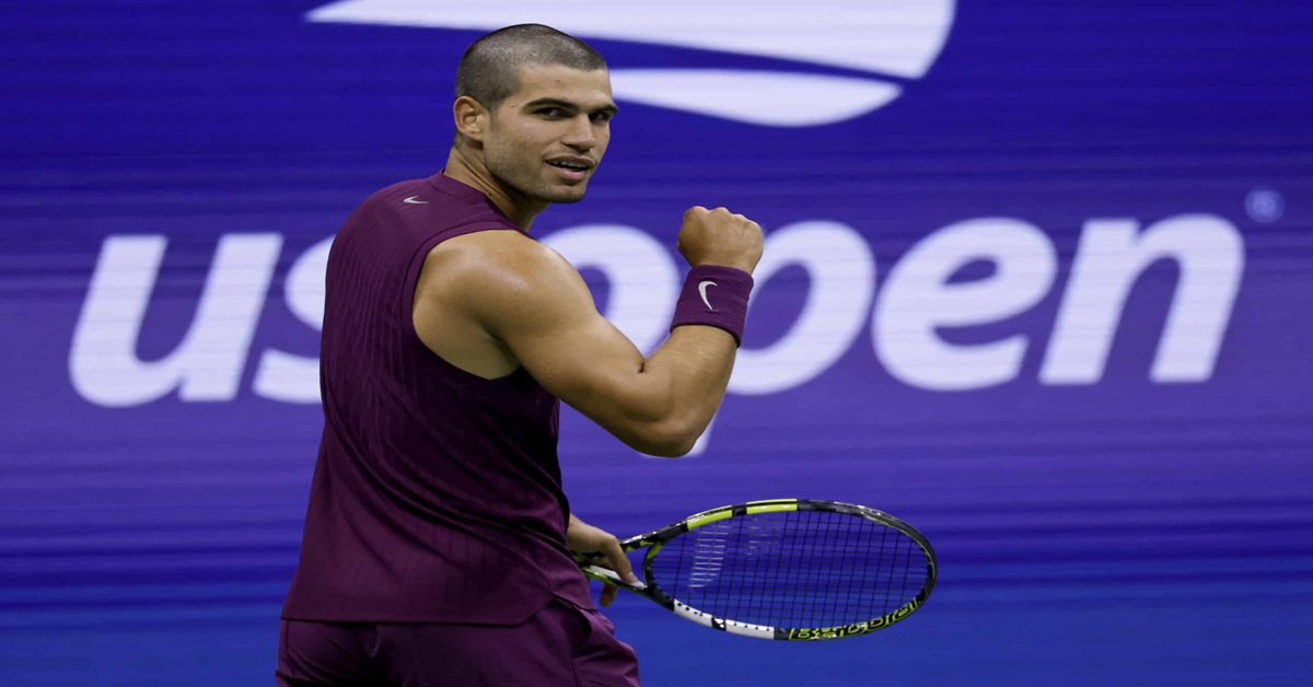 En la foto, Alcaraz celebra un punto ante Belucci en e4s US Open