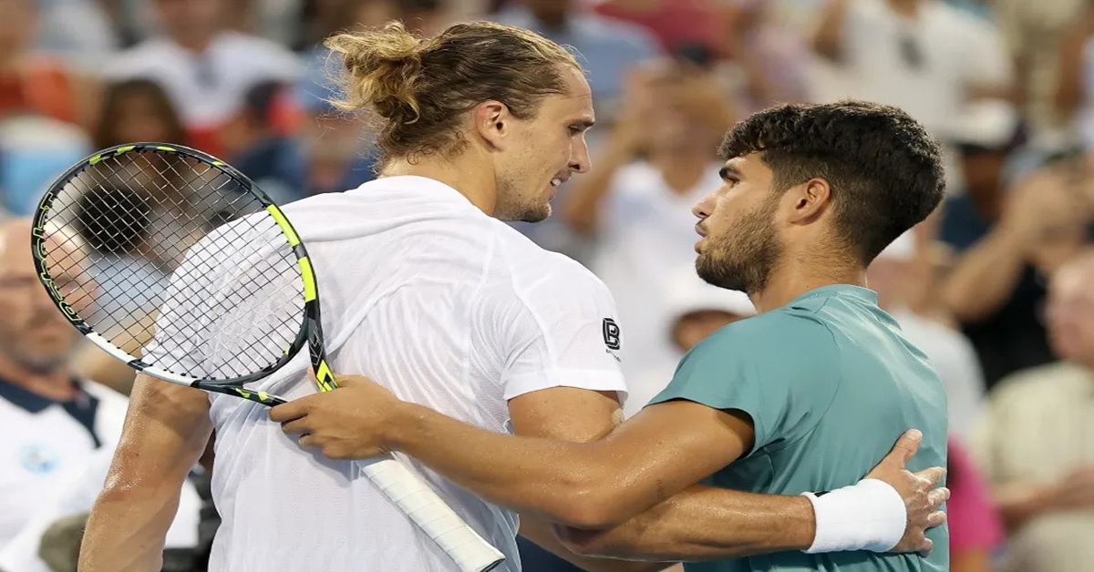 En la foto, Alcaraz y Zverev