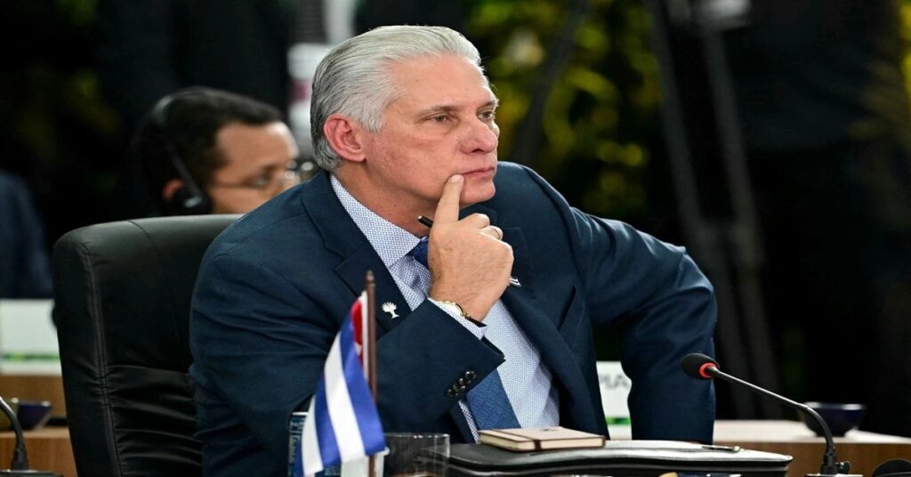 En la foto, el dictador cubano, Miguel Díaz-Canel
