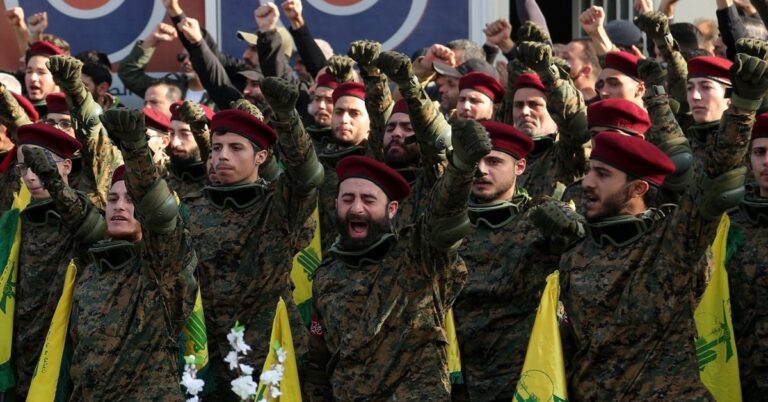 En la foto, miembros de Hizbulá