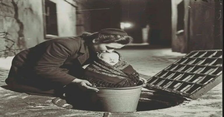 En la foto, una madre entregando a su hijo