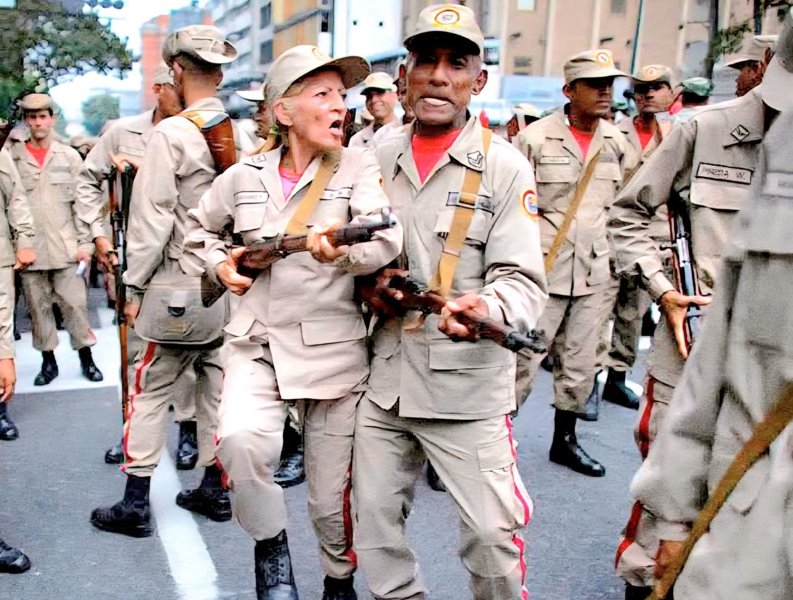 En la foto, las milicias de Maduro