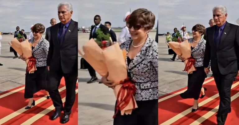 En la foto, montaje de la llegada de la preja presidencial a Vietnam