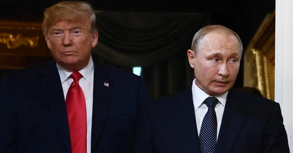 En la foto, Trump y Putin
