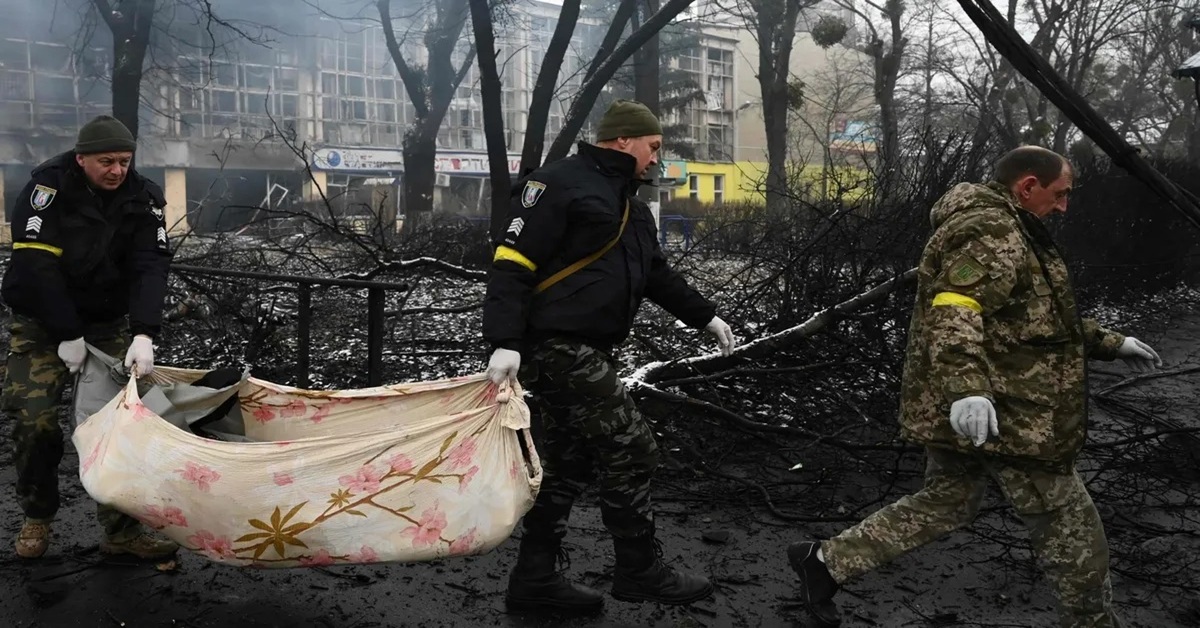 En la foto, una imagen desoladora de la guerra Rusia-Ucrania