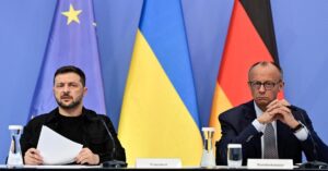 En la foto, Zelenski y Merz