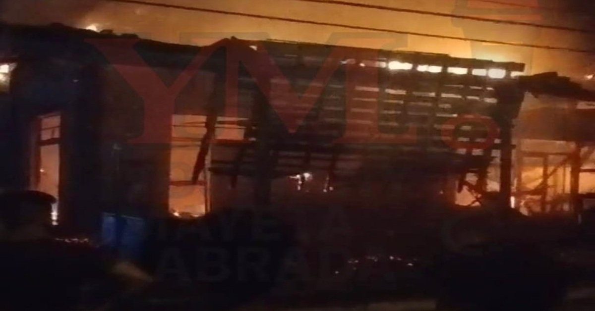 En la foto, incendio en Yaguajay