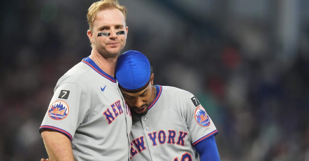 Pete Alonso y FRancisco Lindor rotos tras la eliminación