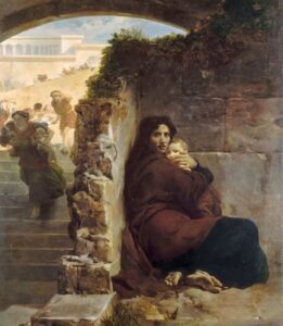 En la foto, la pintura La Masacre de los Inocentes