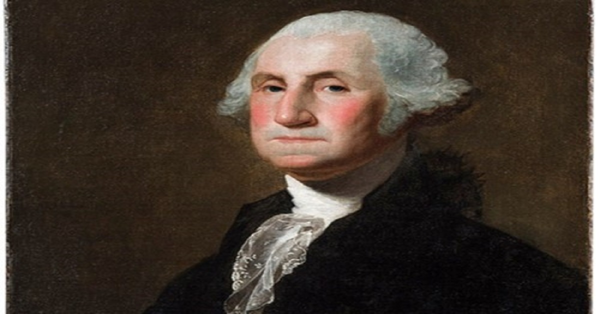 En la foto, un dibujo de George Washington