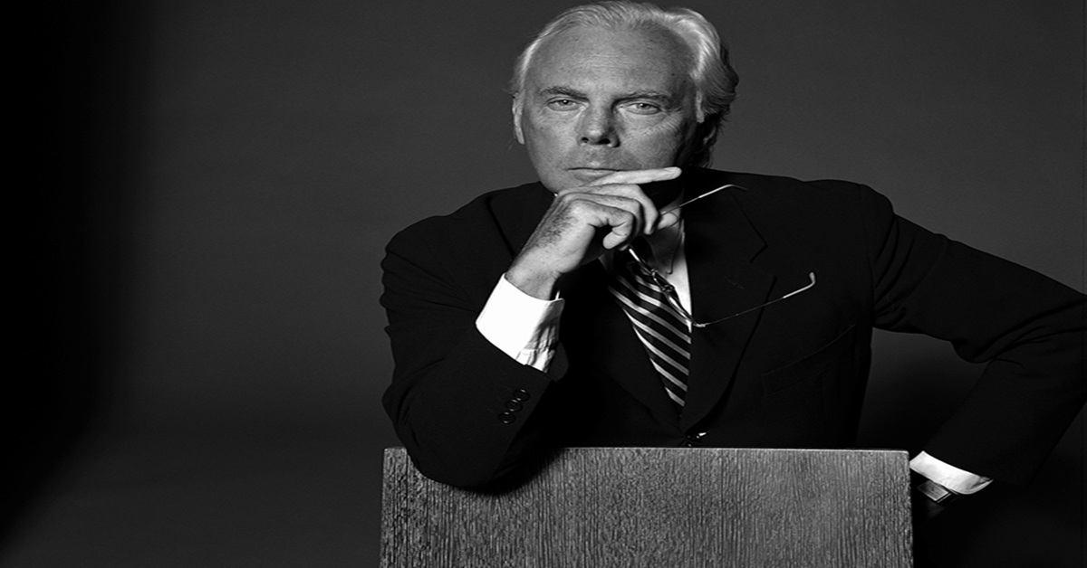 En la foto, Giorgio Armani