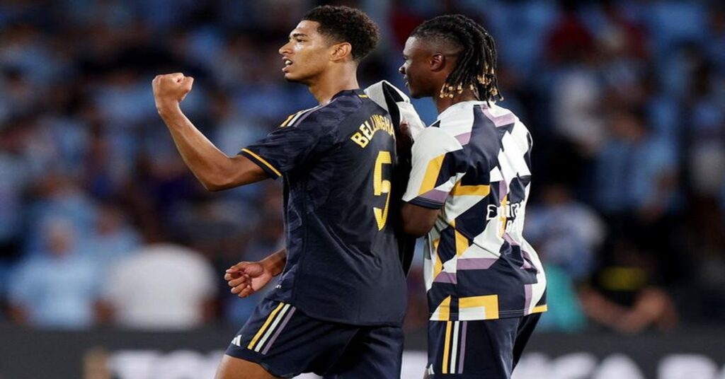 En la foto, Bellingham y Camavinga