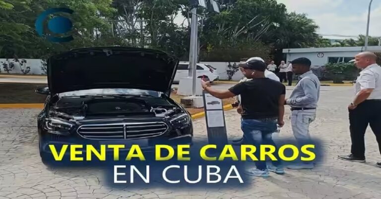 En la foto, venta de autos den Cuba