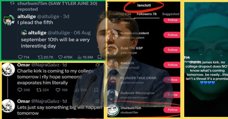En la foto, publicaciones en redes sociales