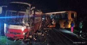 En la foto, imagen del accidente en Ranchuelo