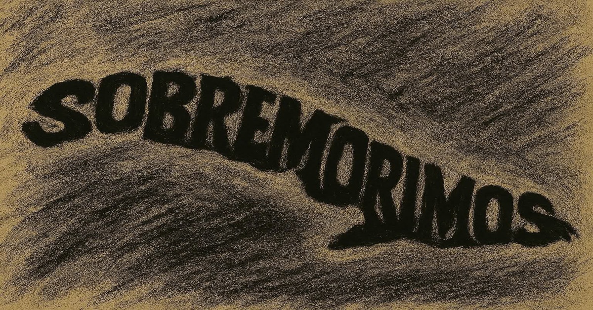 En la foto, un mapa de Cuba en un dibujo con la palabra Sobremorimos