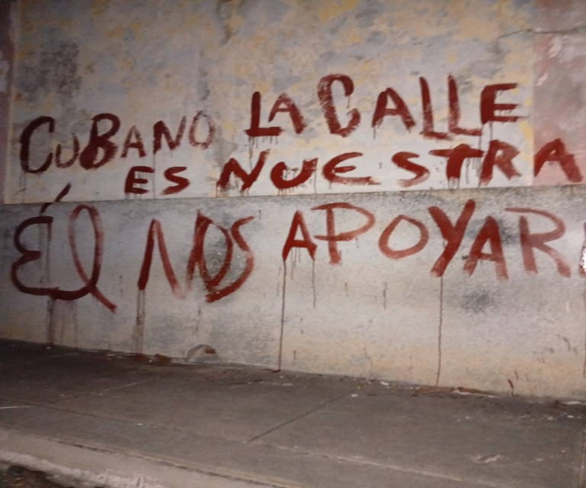 En la foto, pintura en una pared de San Antonio de los Baños