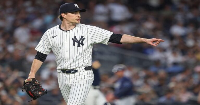 En la foto, el pitcher de Yankees Max Fried