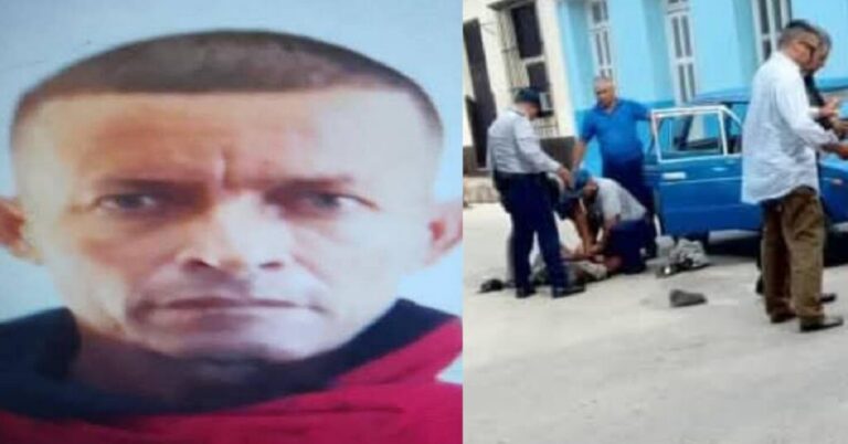 En la foto, imagen del presunto asesino y del momento de su detención