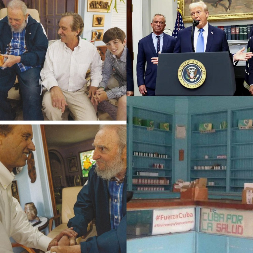 En la foto, imágenes relacionadas a Cuba, Robert Kennedy y el castrismo