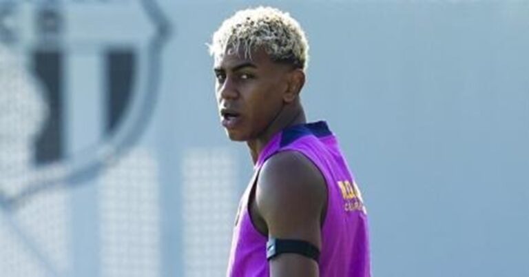 En la foto, Lamine Yamal