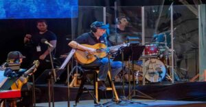 En la foto, Silvio durante el concierto