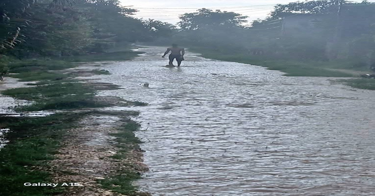 En la foto, una calle de Baire