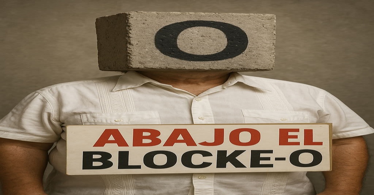 En la foto, una imagen alusiva al verdadero bloqueo