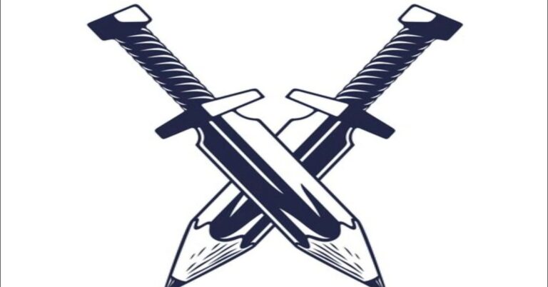 En la foto, dos lápices como si fueran espadas o tornillos