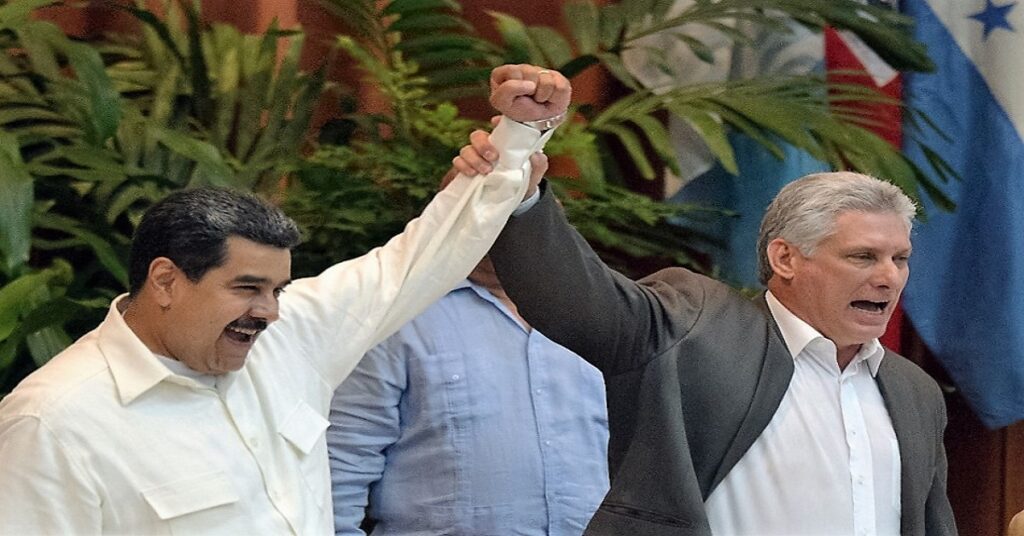 En la foto, Nicolás Maduro y Díaz-Canel