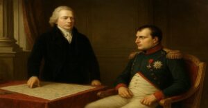 En la foto, Talleyrand junto a Napoleón Bonaparte