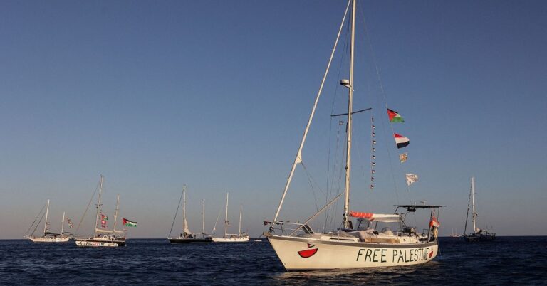 En la foto, la Flotilla a Gaza