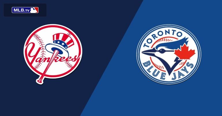 En la foto, los logos de Yankees y Azulejos