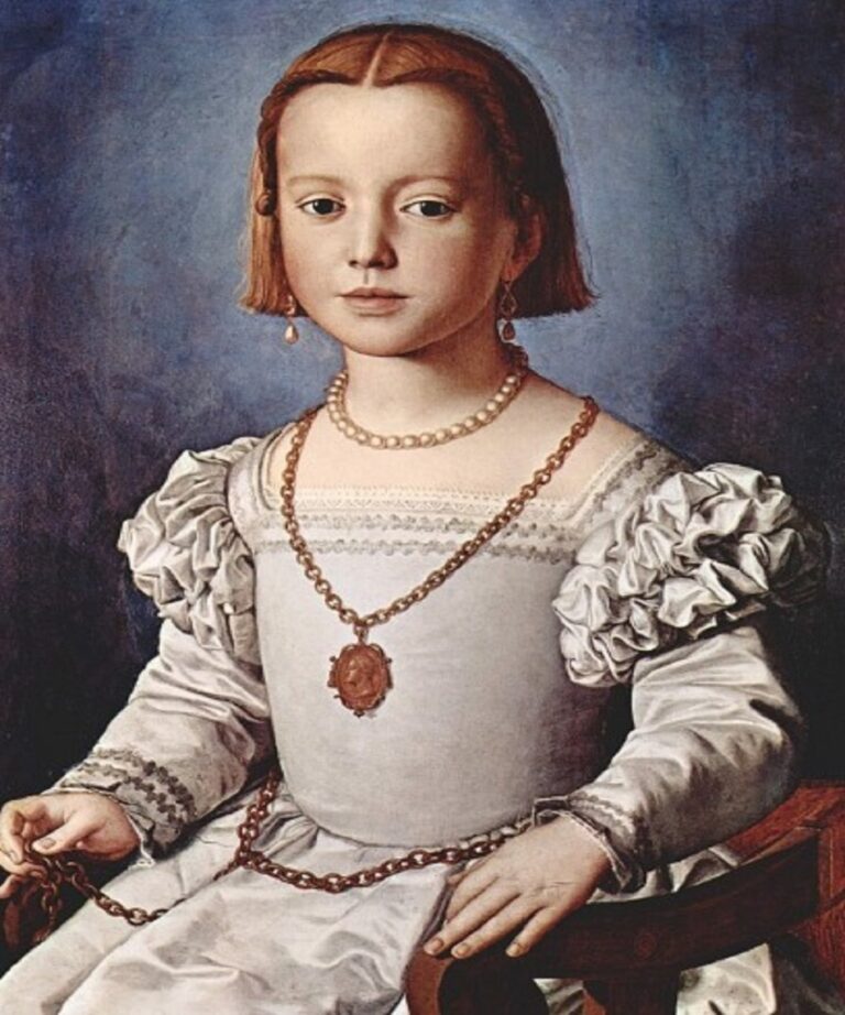 En la foto, una pintura de Bianca de' Médici